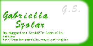 gabriella szolar business card